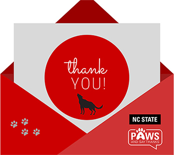 Paws and Say Thanks e-card