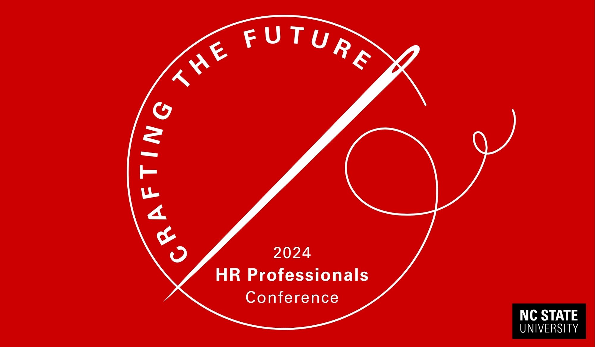 2024 HR Professionals Conference Logo - Needle with Thread Surrounding Text